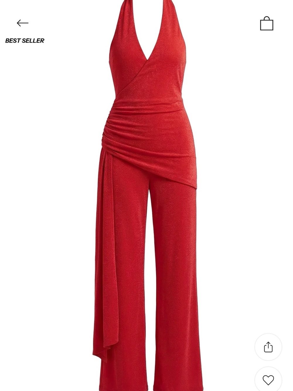 JLUXLABEL Red Rustic Charm HalterJumpsuit - Picture 2 of 10